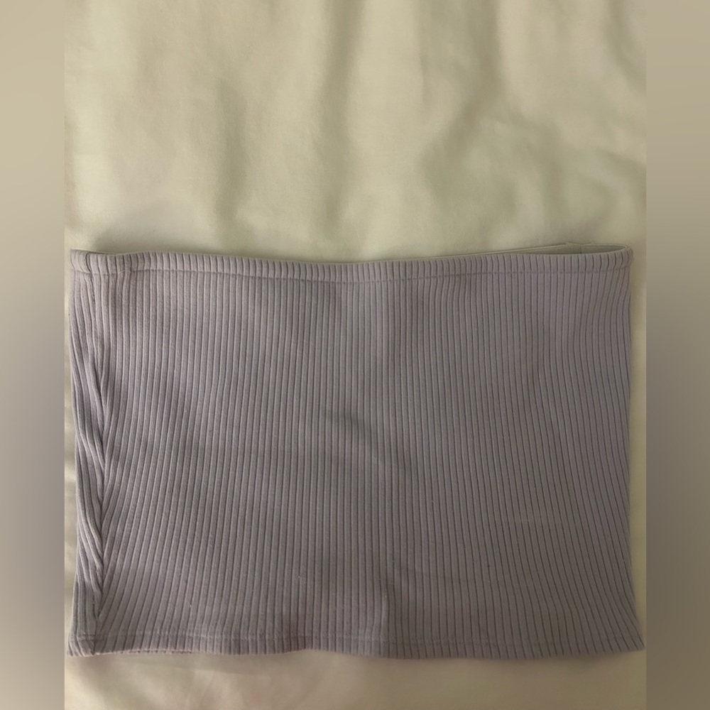 Urban Outfitters Lilac Ribbed Bandeau Crop Top
